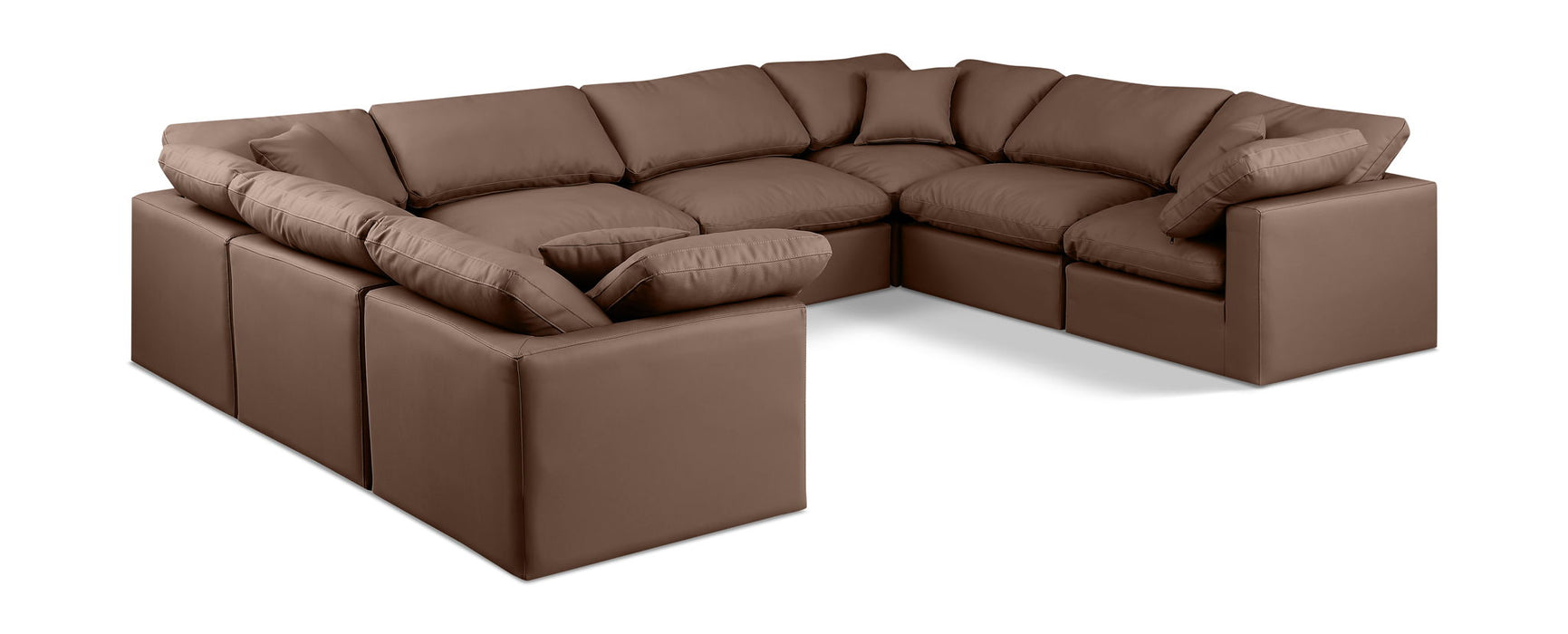 Indulge - Faux Leather 8 Piece Modular Sectional