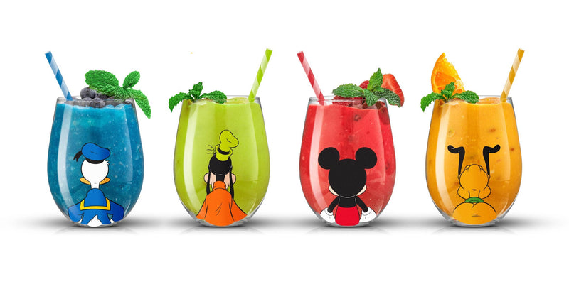 Disney Squad Mickey Mouse & Pals “Looking Back" Wine Glasses | Set of 4