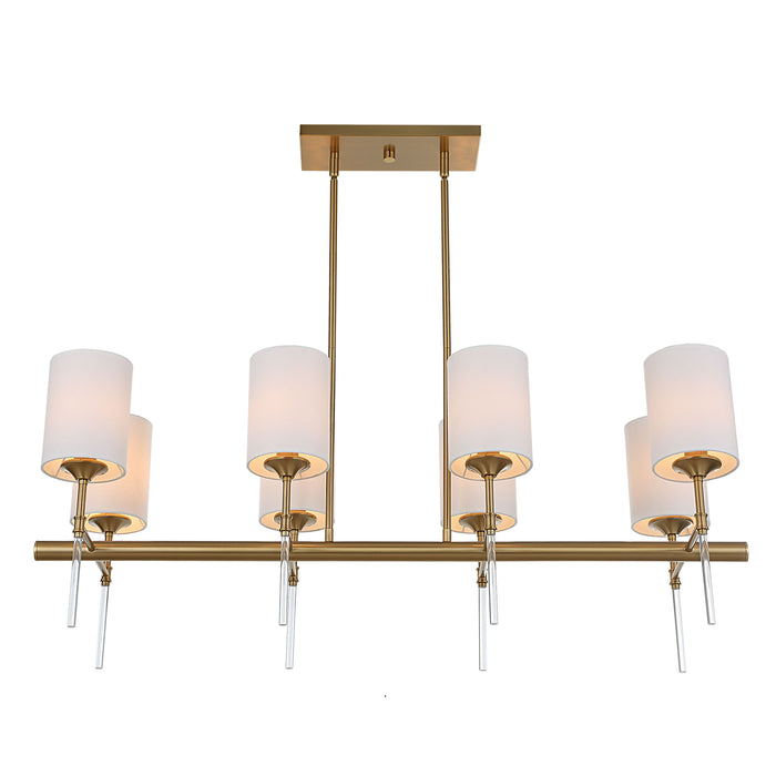 Awyr - 8 Light Linear Chandelier - Bronze