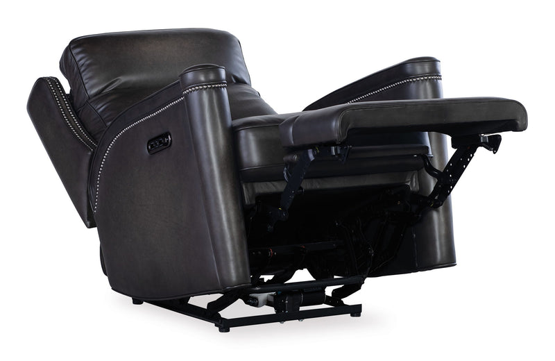 MS - Hamilton Power Recliner With Power Headrest - Dark Brown