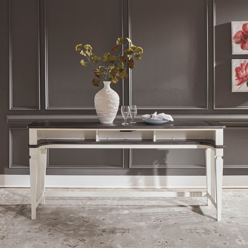 Allyson Park - 4 Piece Dining Room Set - Wirebrushed White / Charcoal