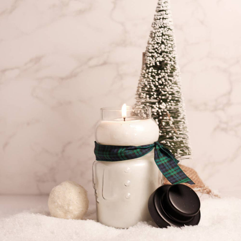 Candy Cane – 30oz Snowman Holiday Scented Candle Gift