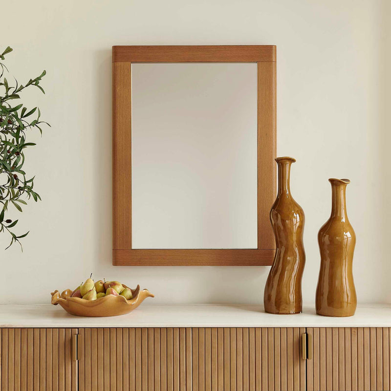 Bishop - Gunstock Oak Mirror - Woodtone