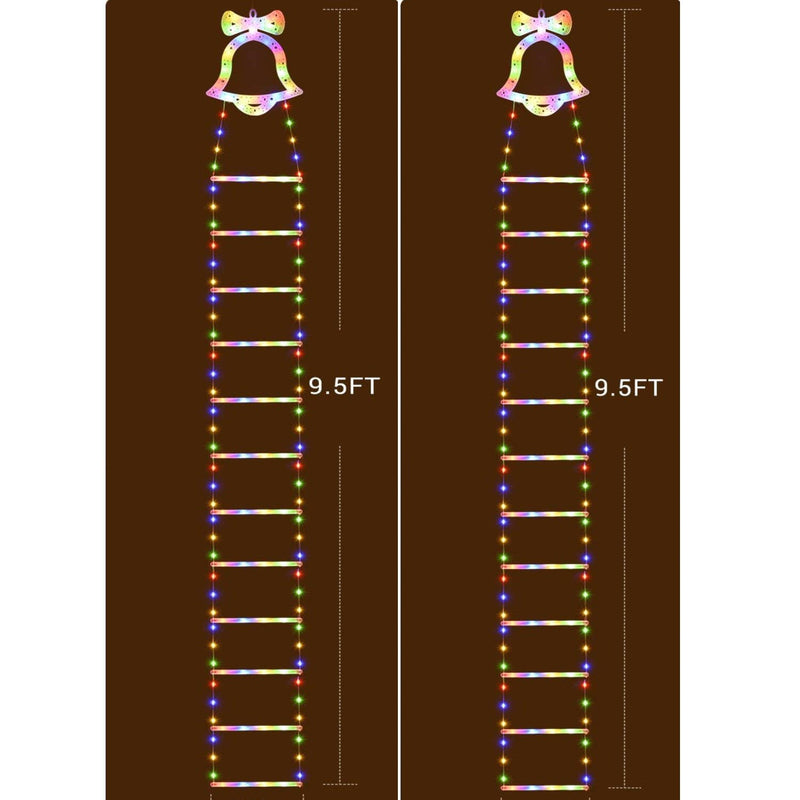Santa Claus Ladder Lights Christmas Lights
