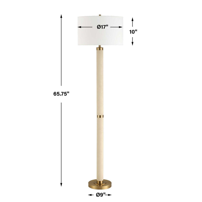 Wessex - Floor Lamp - Gold / White
