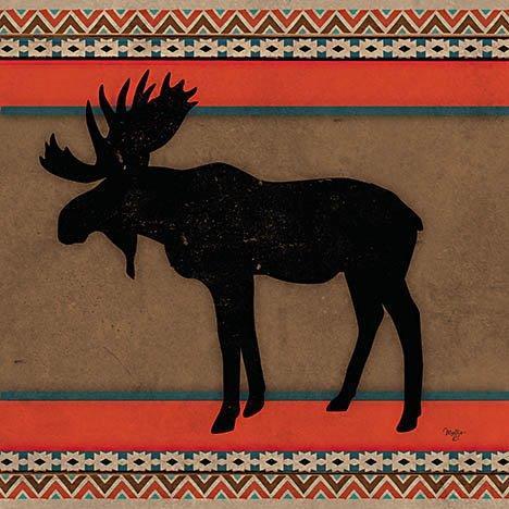 Out West Moose By Mollie B. (Framed) - Light Brown