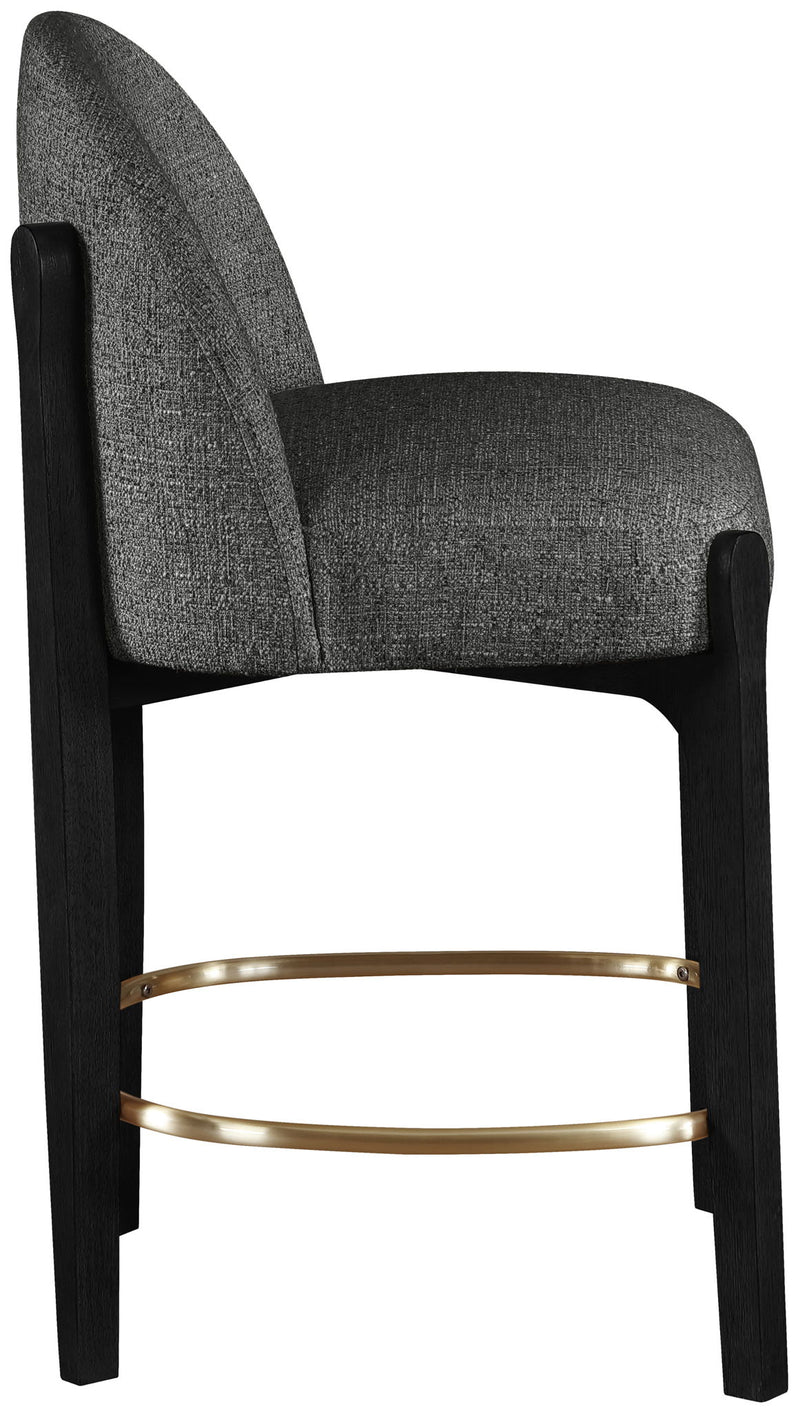 Torino - Counter Stool With Brushed Black Base