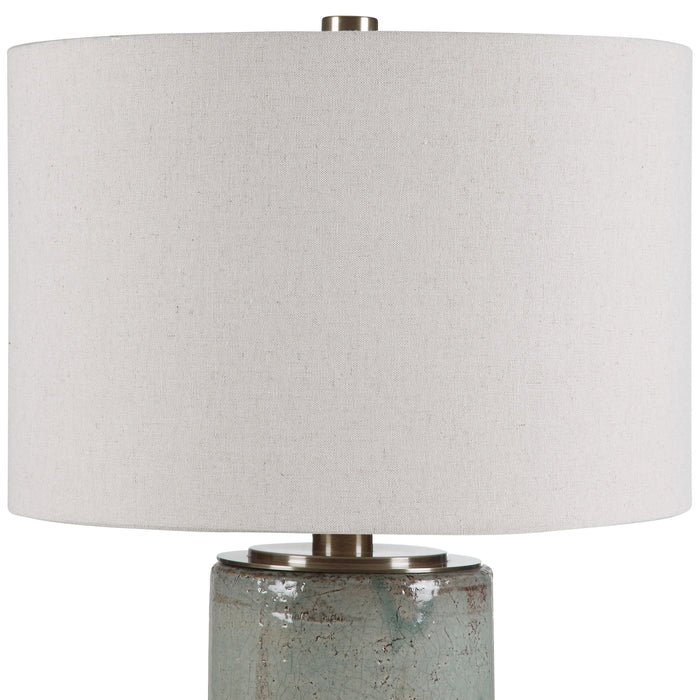 Callais - Crackled Table Lamp - Aqua