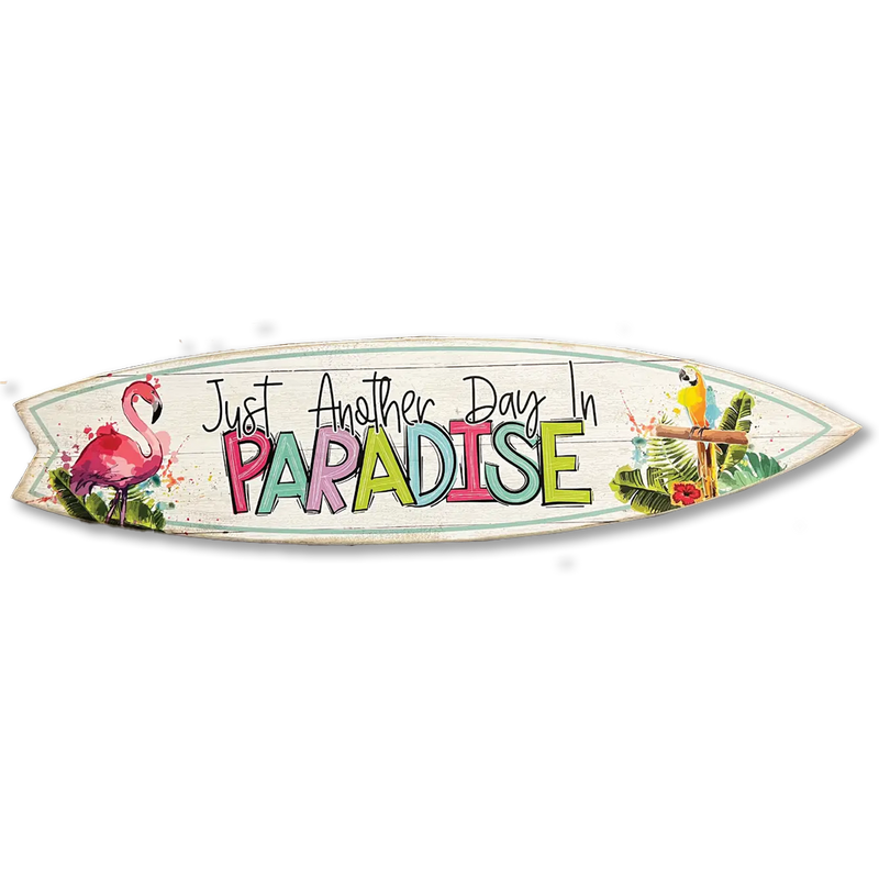 SURF BOARD WALL ACCENT ANOTHER DAY IN PARADISE