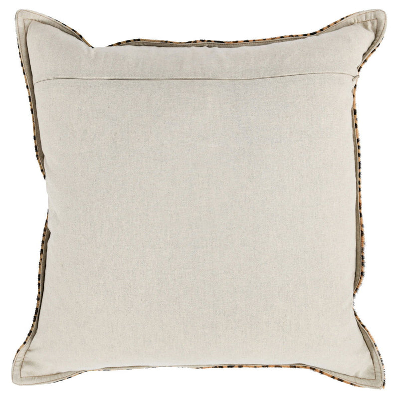 Leopard - 20" x 20" Pillow - Camel / Black