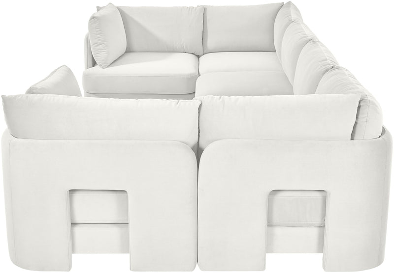 Hammond - Velvet Performance Fabric Upholstered 6 Piece U-Shaped Sectional