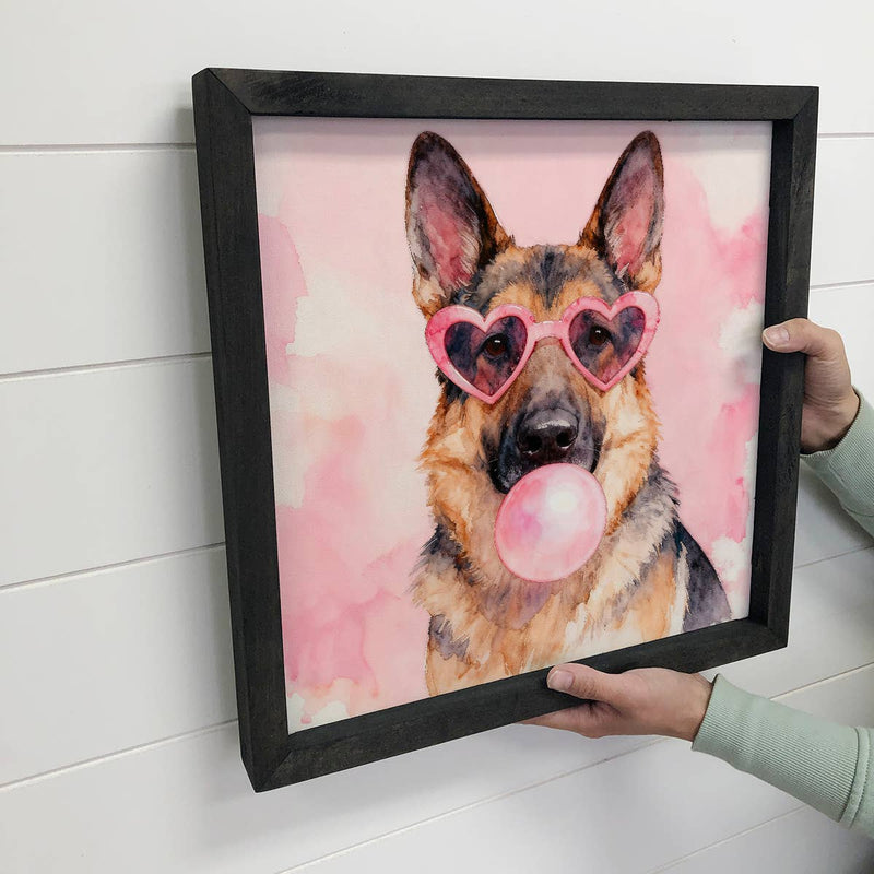 German Shepherd Heart Sunglasses Bubblegum - Grooming Salon