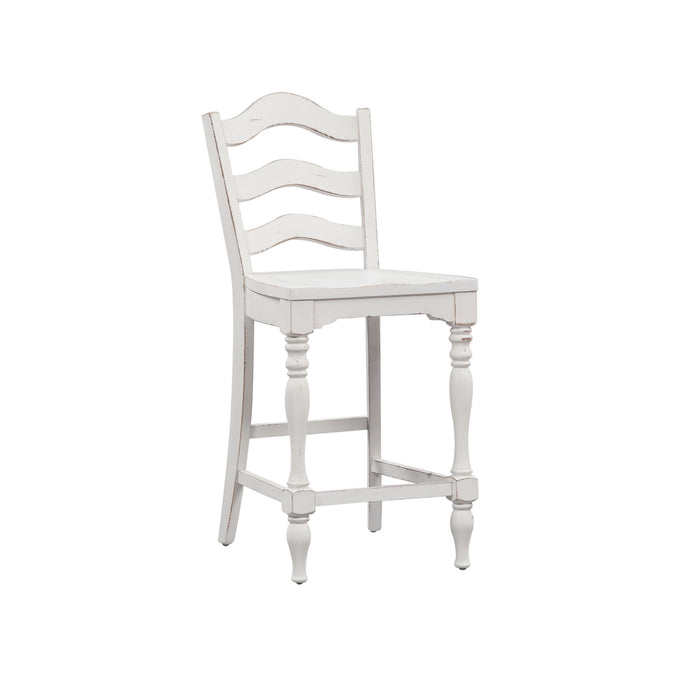 Magnolia Manor - Ladder Back Counter Chair - White