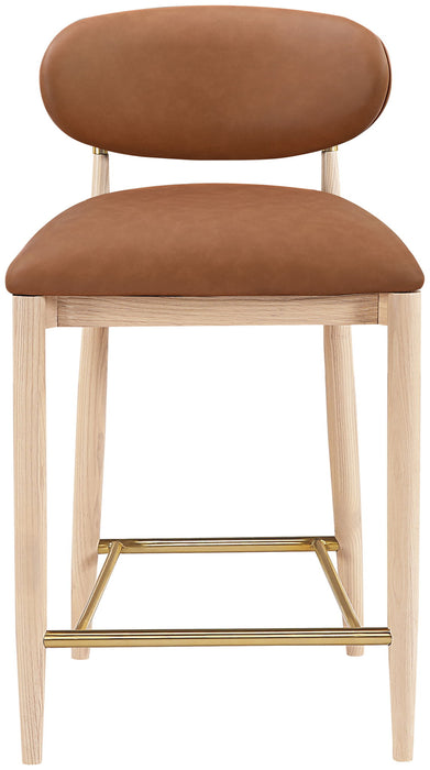Riccio - Stool - Natural And Gold Frame
