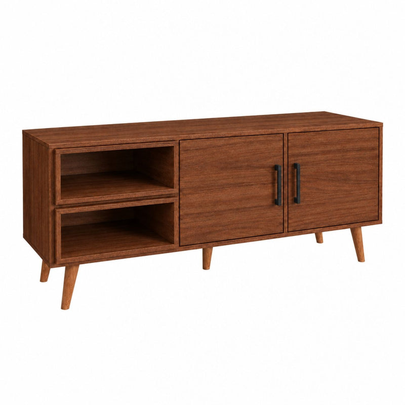 TV Stand For TVs Up To 60" With 2 Doors And 2 Open Shelves