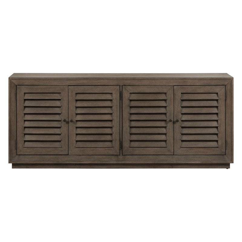 Aspen Sky - 78" TV Console - Weathered Saddle Brown