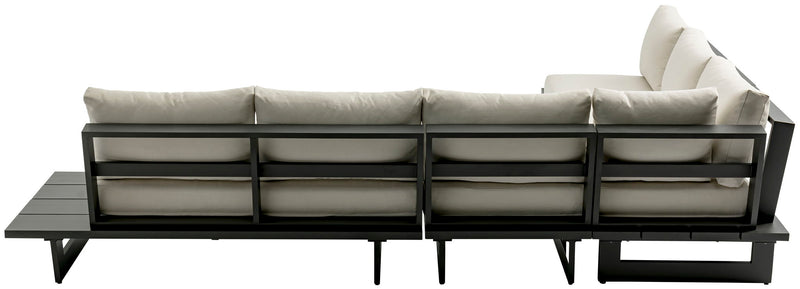 Maldives - 4 Piece Water Resistant Outdoor Patio Modular Sectional With Gray Base