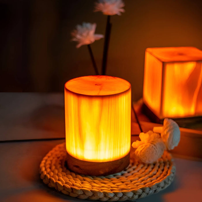 Rechargeable Wooden LED Table Lamp