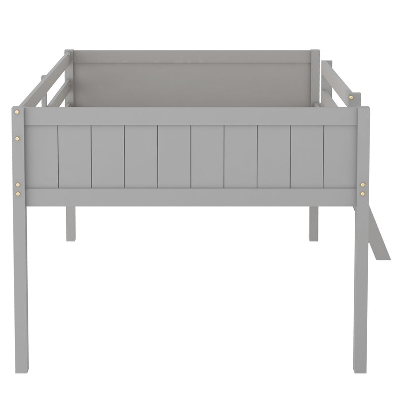 Low Loft Bed With Adjustable Ladder