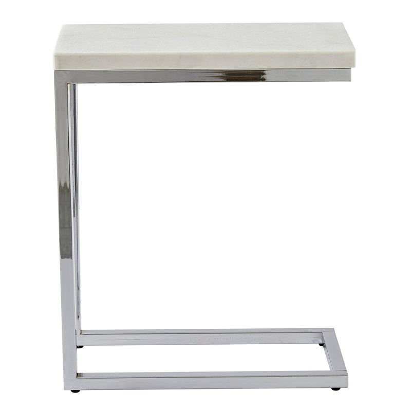 Echo - Marble Top Chairside Table - White
