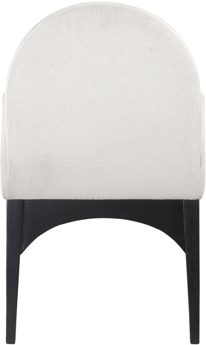 Waldorf - Chenille Dining Arm Chair With Black Legs