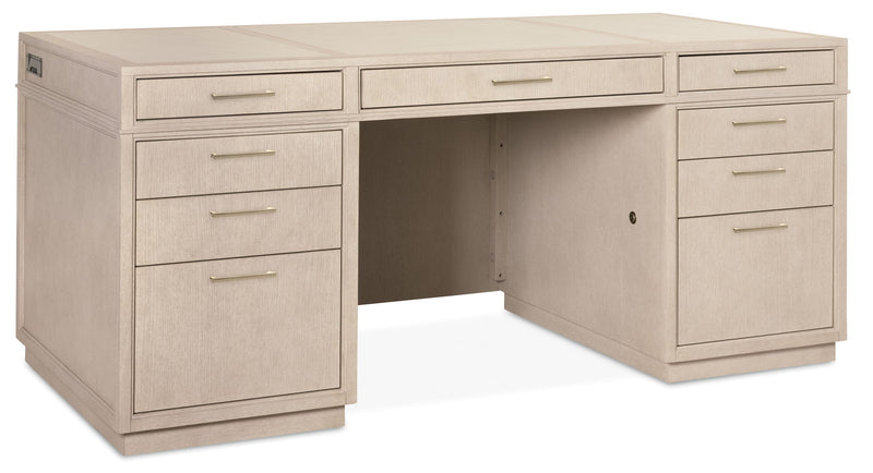 Marlowe - Executive Desk - Polished Limestone