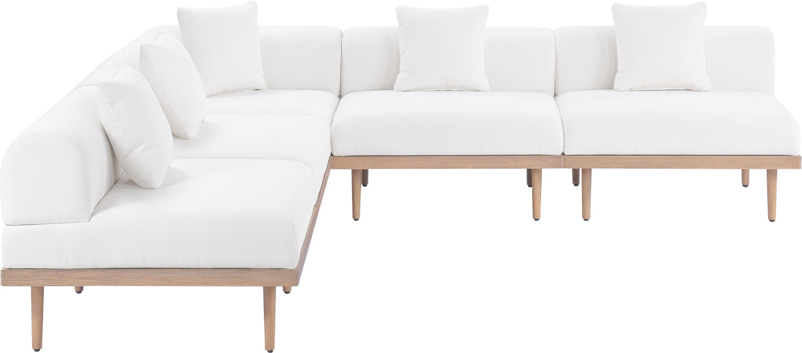 Laguna - 5 Piece 106.5" Upholstered Outdoor Patio Modular Sectional