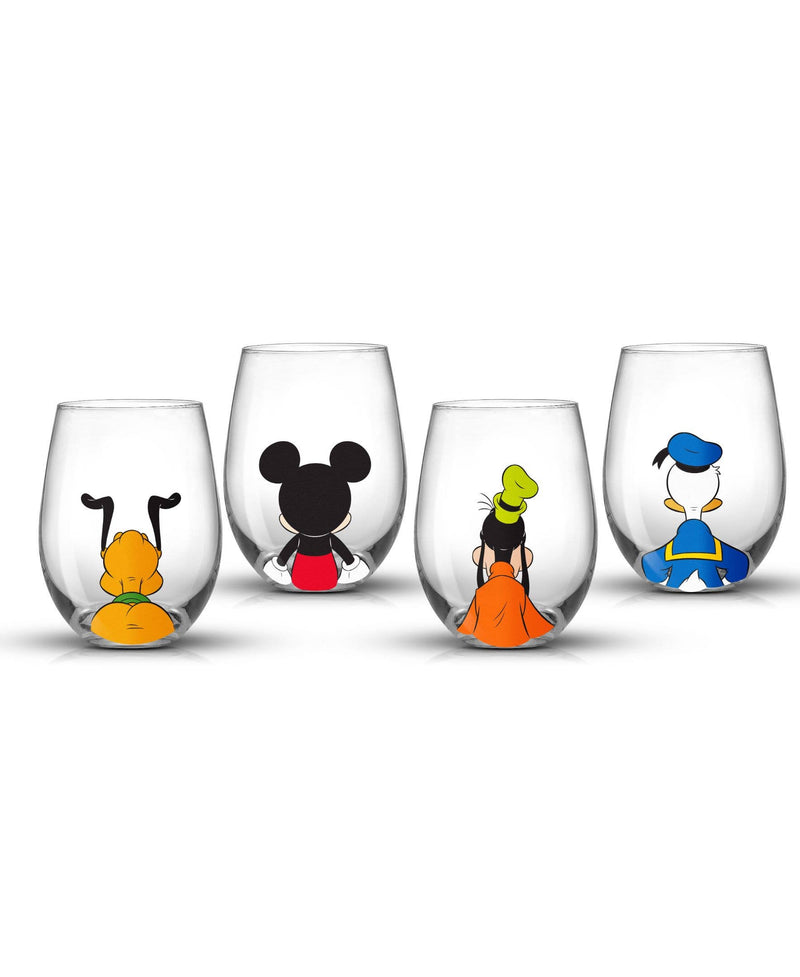 Disney Squad Mickey Mouse & Pals “Looking Back" Wine Glasses | Set of 4