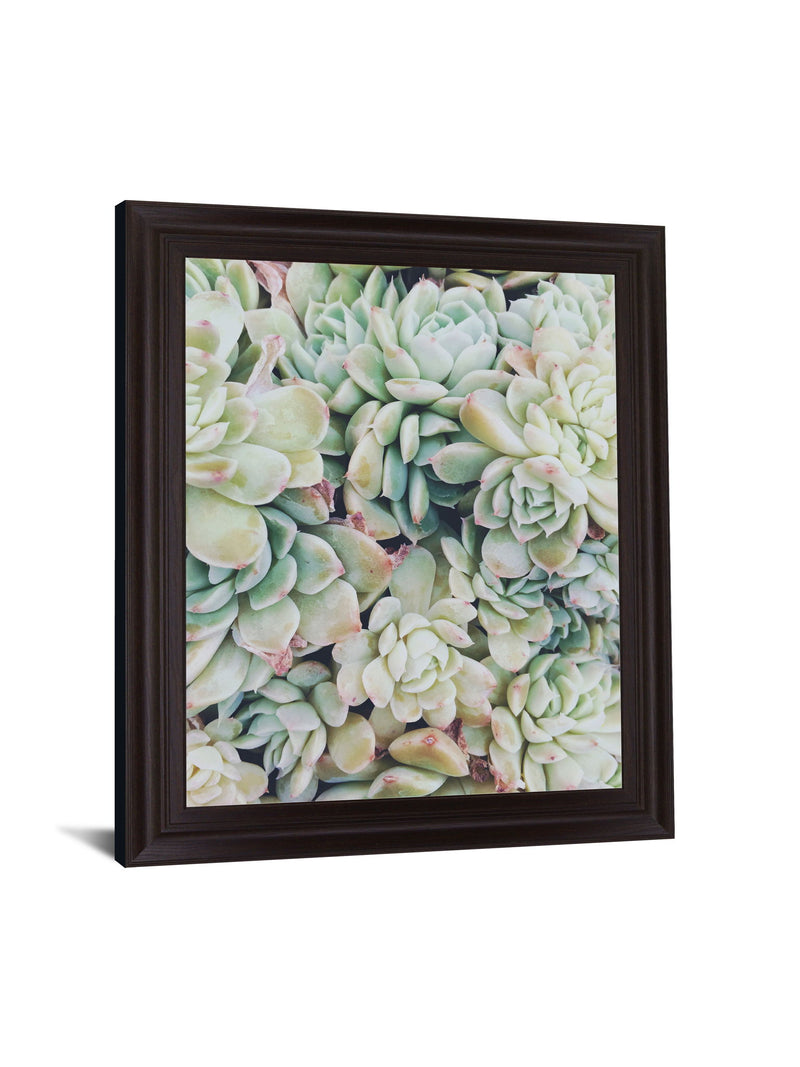 Verdant Rosette Cluster - 28" x 34" Framed Wall Art - Green