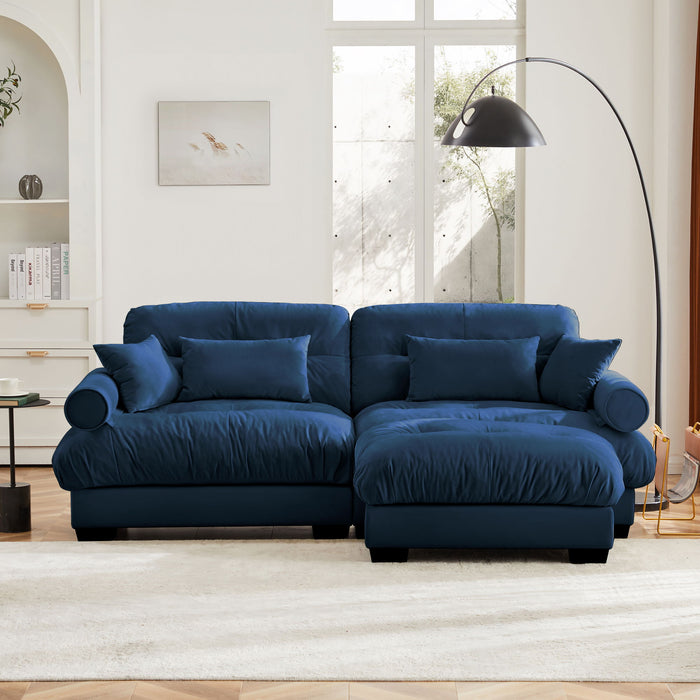 Super Comfort Oversized Modular Sectional Sofa With Movable Ottoman