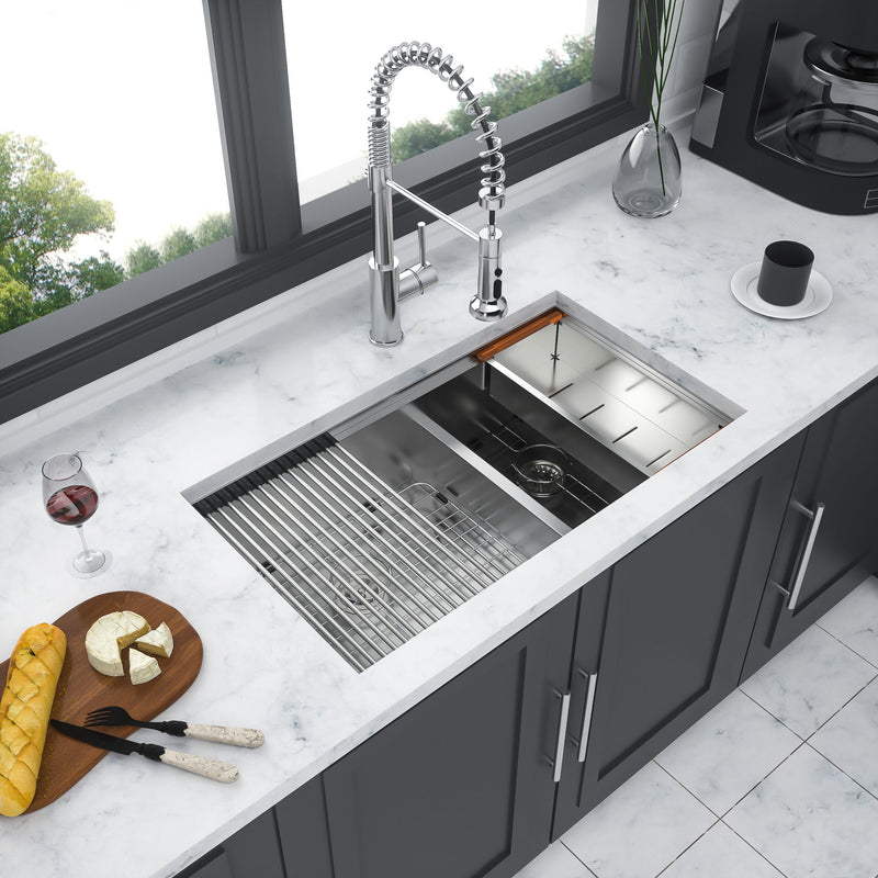 Stainless Steel Undermount Kitchen Sink With Double Bowl