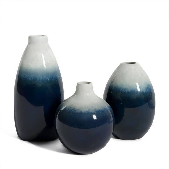 Bud Vases | Blue & White | Set of 3