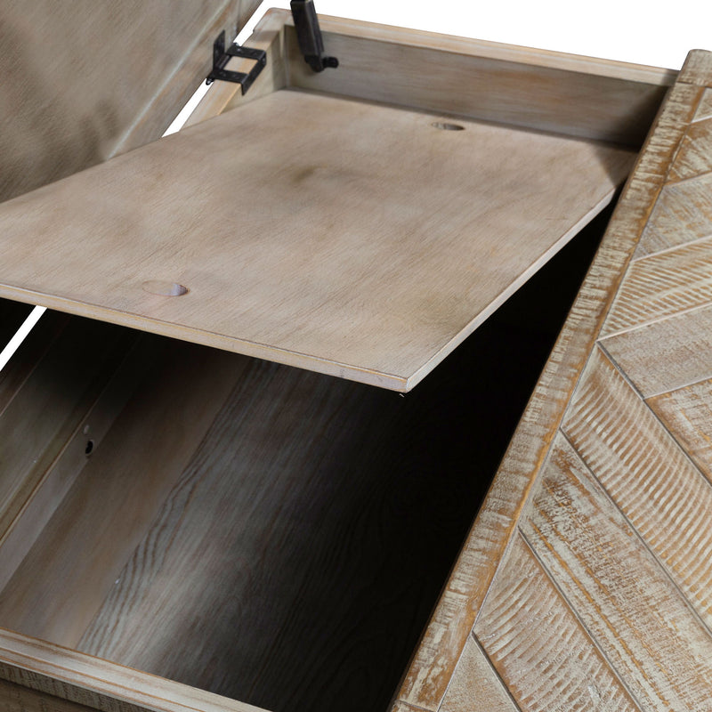 Parkland Falls - Square Lift Top Cocktail Table - Weathered Taupe