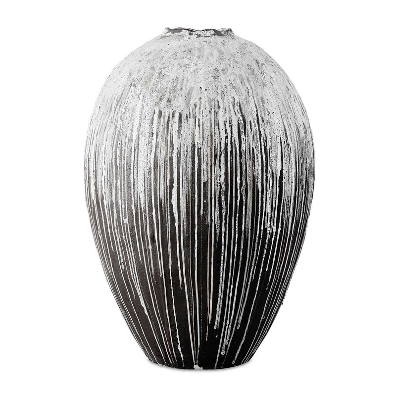 Chocolate Cascade - Indoor-Outdoor Vase - Brown,White