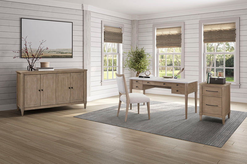 Citrus Heights - 5-Drawer Desk - Sand