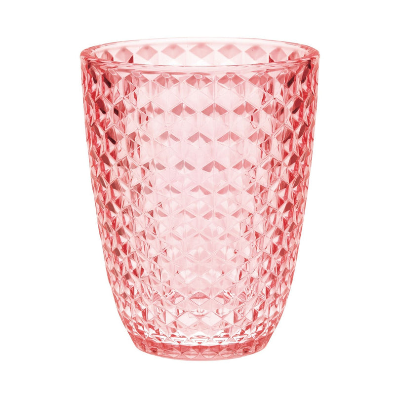 Leading Ware Diamond Cut Acrylic Glasses Drinking (Set of 4)
