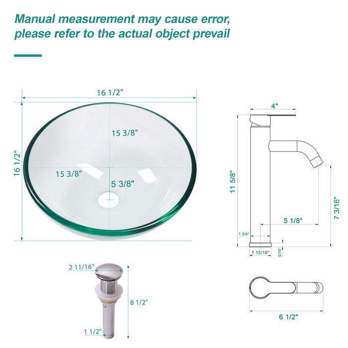 Vessel Sink With Faucet And Pop-Up Drain