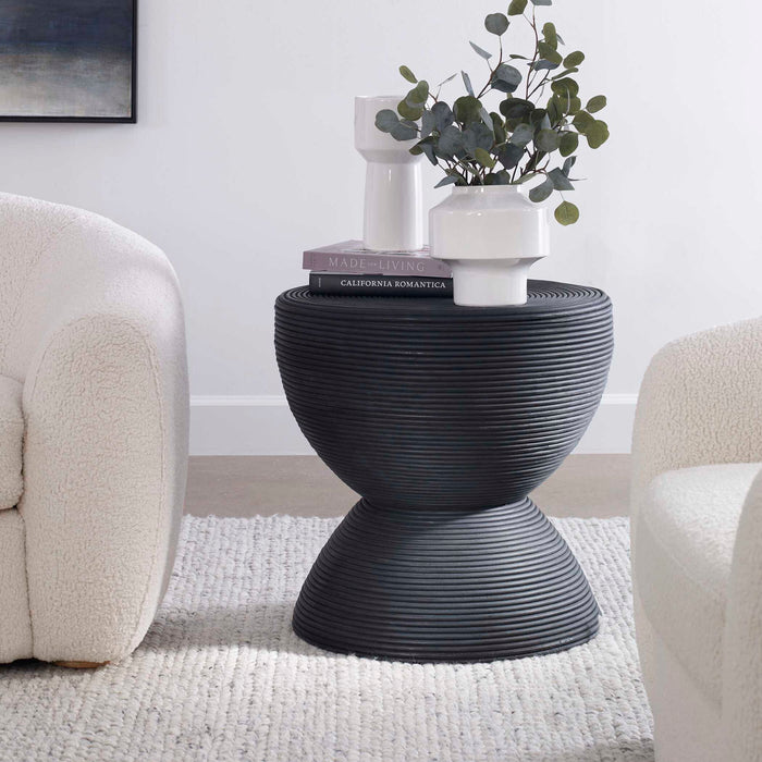 Bongo - Black Rattan Side Table