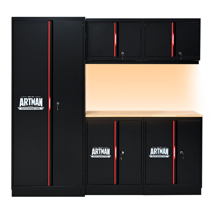 Steel Filing Cabinet With Compartments For Office Use, Storage, File Storage, Archives, And High And Low Cabinets - Black / Red