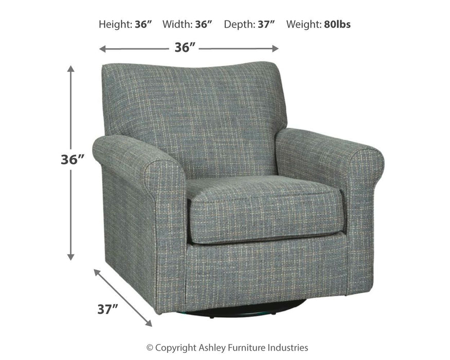 Renley - Ash - Swivel Glider Accent Chair