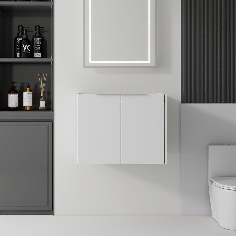 Floating Bathroom Vanity Cabinet With Soft Close Double Doors, Spacious Interior Storage, Wall Mounted, Cabinet Only