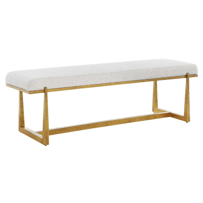 Midas - Bench - Antique Gold & White