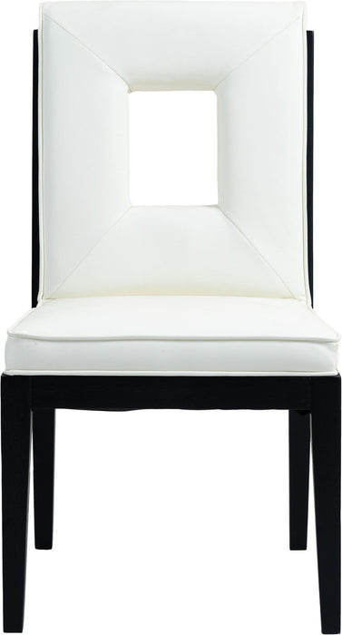 Gwendolyn - Faux Leather Dining Side Chair With Black Frame (Set of 2)