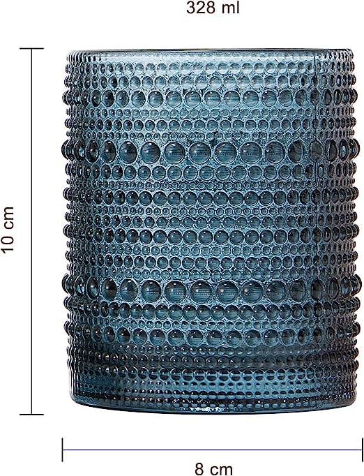 Beaded Tumbler Drinking Glasses Set | 6 Set