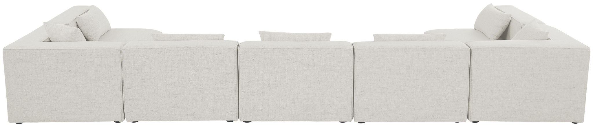 Cube - Linen 7 Piece Modular U-Shaped Sectional