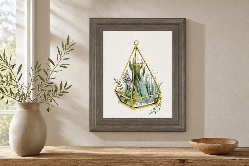 22x26 Wild Terrarium III By Grace Popp - Green