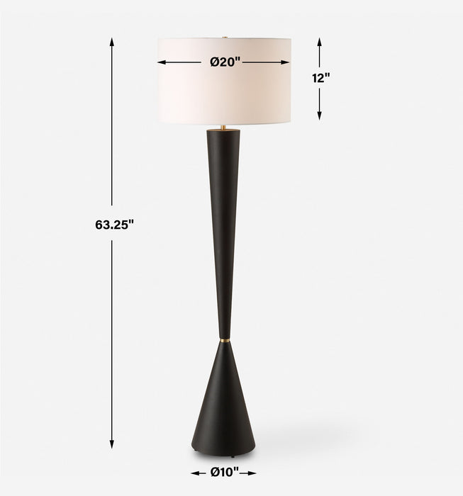 Layla - Black Tapered Floor Lamp