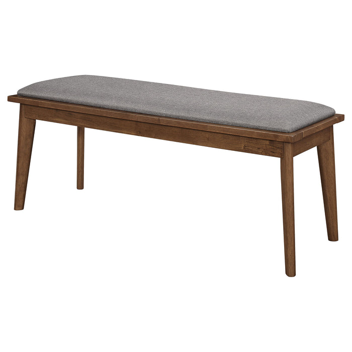 Upholstered Dining Bench - Brown / Gray