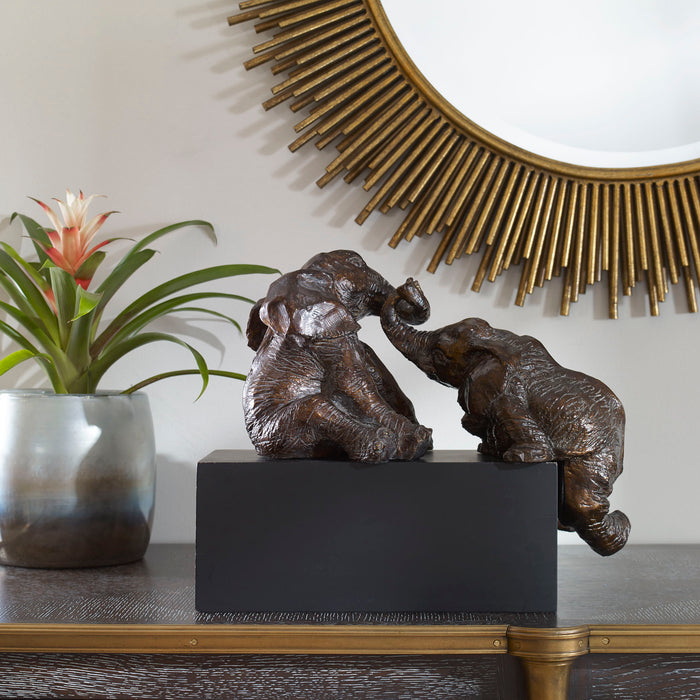 Playful Pachyderms - Figurines - Bronze