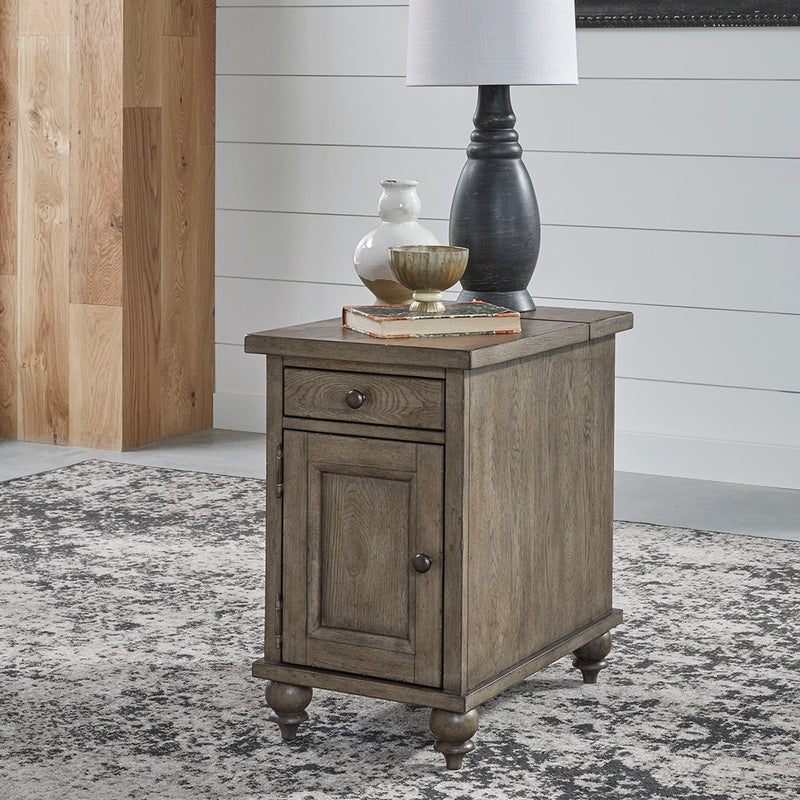 Americana Farmhouse - Chair Side Table - Dusty Taupe